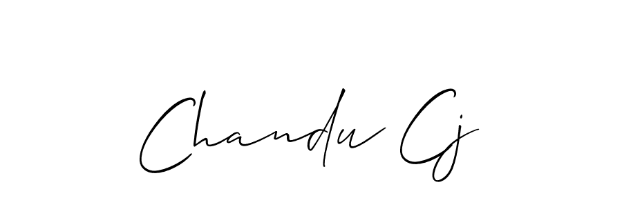 Design your own signature with our free online signature maker. With this signature software, you can create a handwritten (Allison_Script) signature for name Chandu Cj. Chandu Cj signature style 2 images and pictures png