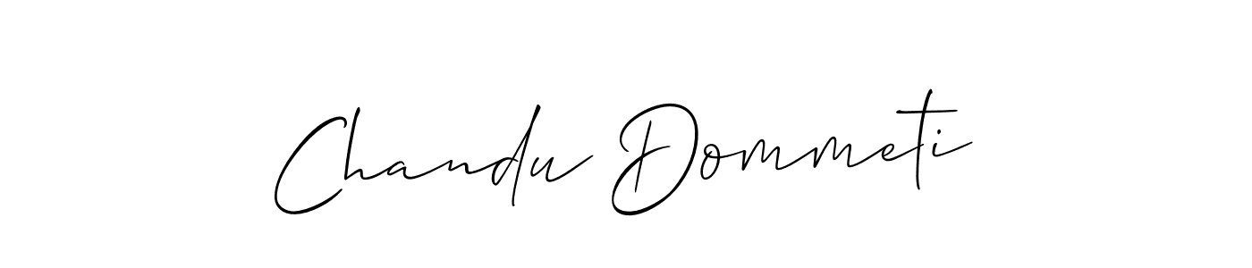 The best way (Allison_Script) to make a short signature is to pick only two or three words in your name. The name Chandu Dommeti include a total of six letters. For converting this name. Chandu Dommeti signature style 2 images and pictures png