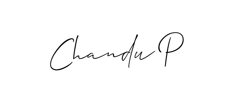 You can use this online signature creator to create a handwritten signature for the name Chandu P. This is the best online autograph maker. Chandu P signature style 2 images and pictures png