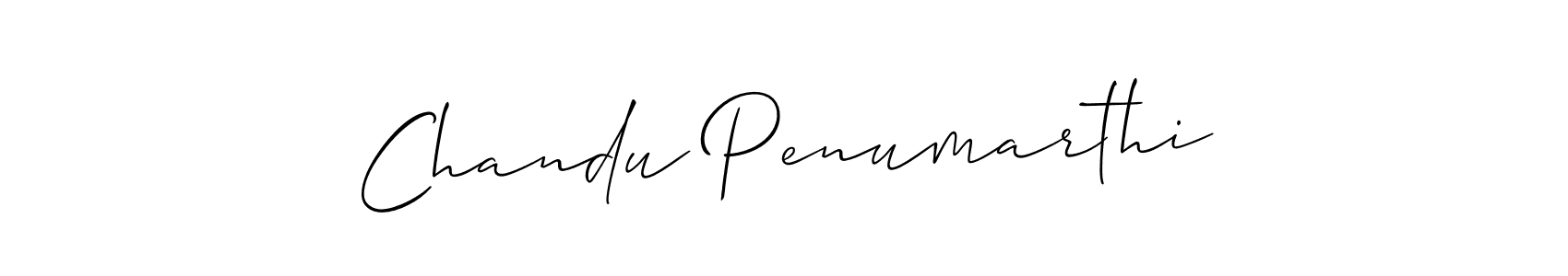 It looks lik you need a new signature style for name Chandu Penumarthi. Design unique handwritten (Allison_Script) signature with our free signature maker in just a few clicks. Chandu Penumarthi signature style 2 images and pictures png