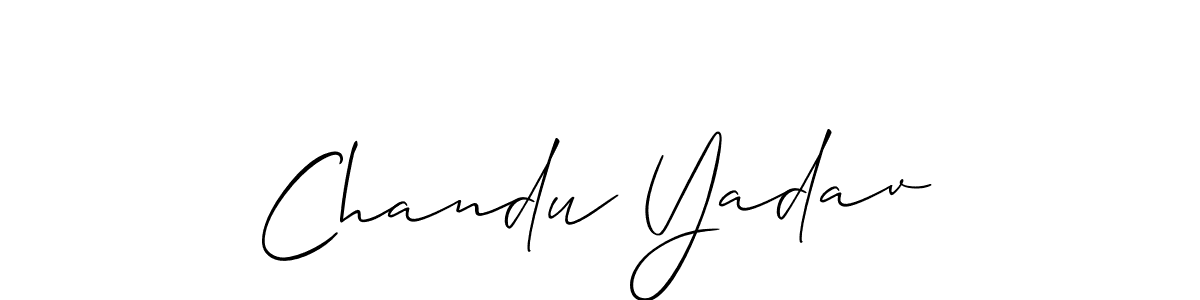 if you are searching for the best signature style for your name Chandu Yadav. so please give up your signature search. here we have designed multiple signature styles  using Allison_Script. Chandu Yadav signature style 2 images and pictures png