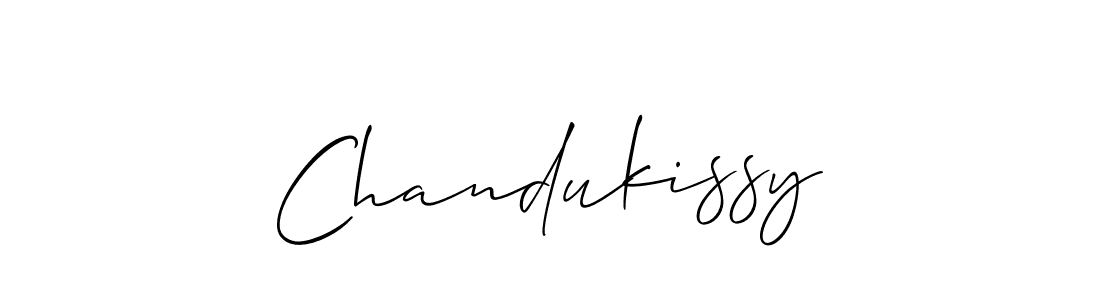 Also we have Chandukissy name is the best signature style. Create professional handwritten signature collection using Allison_Script autograph style. Chandukissy signature style 2 images and pictures png