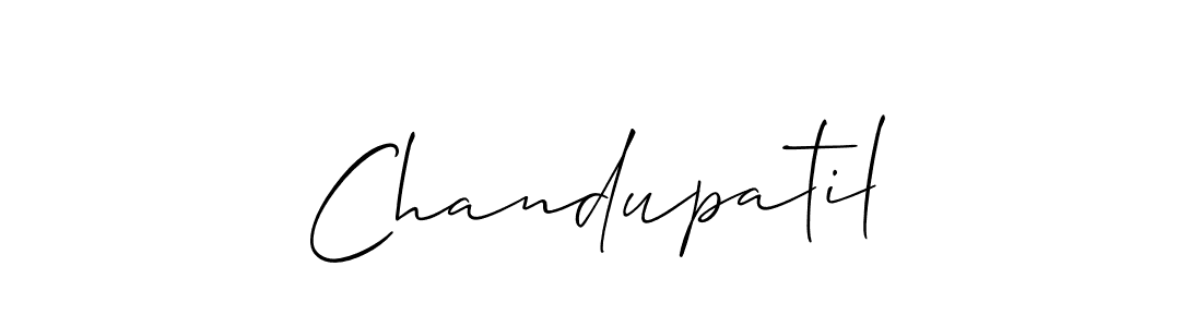 How to make Chandupatil name signature. Use Allison_Script style for creating short signs online. This is the latest handwritten sign. Chandupatil signature style 2 images and pictures png