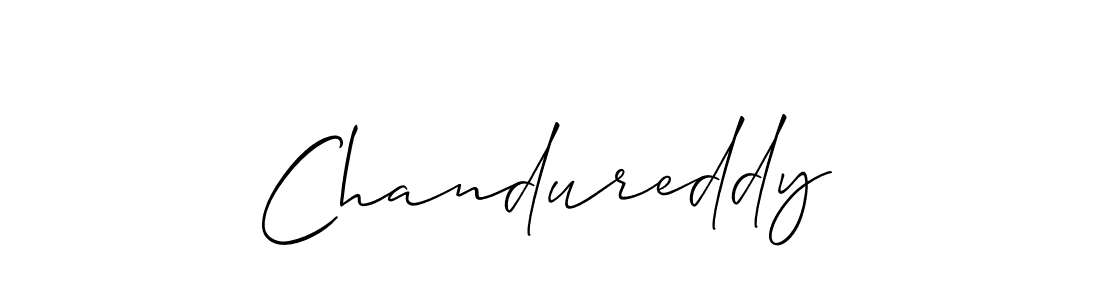 Use a signature maker to create a handwritten signature online. With this signature software, you can design (Allison_Script) your own signature for name Chandureddy. Chandureddy signature style 2 images and pictures png