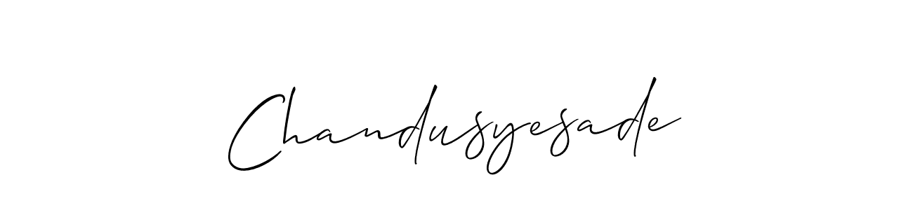 Also You can easily find your signature by using the search form. We will create Chandusyesade name handwritten signature images for you free of cost using Allison_Script sign style. Chandusyesade signature style 2 images and pictures png