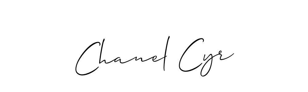 How to make Chanel Cyr name signature. Use Allison_Script style for creating short signs online. This is the latest handwritten sign. Chanel Cyr signature style 2 images and pictures png