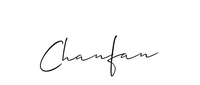 Best and Professional Signature Style for Chanfan. Allison_Script Best Signature Style Collection. Chanfan signature style 2 images and pictures png