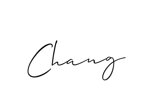 Use a signature maker to create a handwritten signature online. With this signature software, you can design (Allison_Script) your own signature for name Chang. Chang signature style 2 images and pictures png