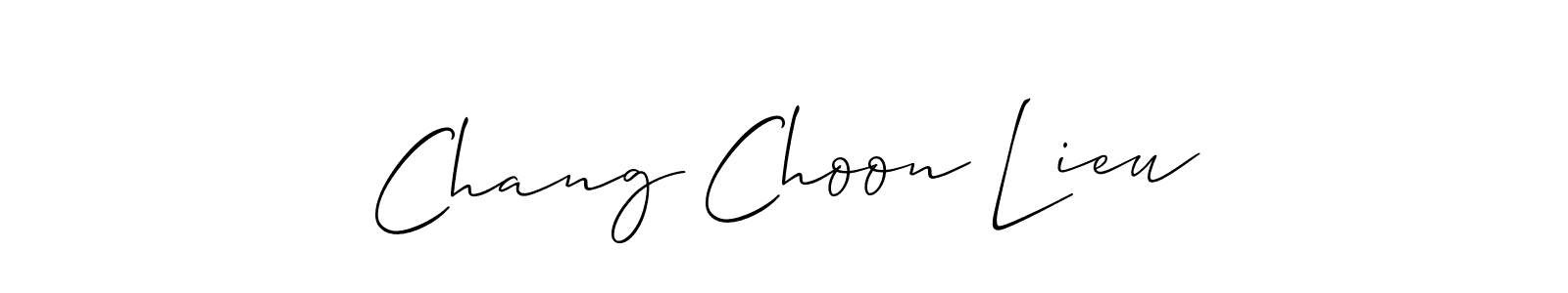 Make a beautiful signature design for name Chang Choon Lieu. With this signature (Allison_Script) style, you can create a handwritten signature for free. Chang Choon Lieu signature style 2 images and pictures png
