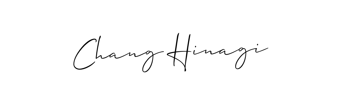 It looks lik you need a new signature style for name Chang Hinagi. Design unique handwritten (Allison_Script) signature with our free signature maker in just a few clicks. Chang Hinagi signature style 2 images and pictures png