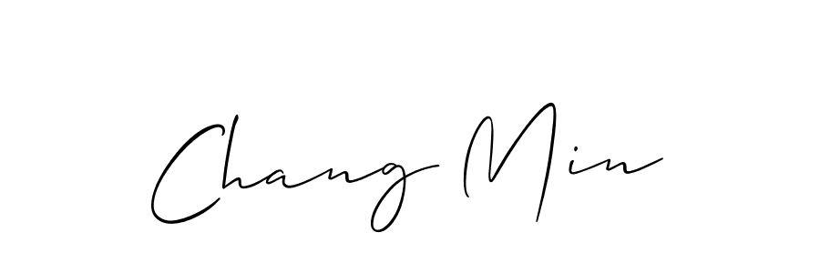 Allison_Script is a professional signature style that is perfect for those who want to add a touch of class to their signature. It is also a great choice for those who want to make their signature more unique. Get Chang Min name to fancy signature for free. Chang Min signature style 2 images and pictures png