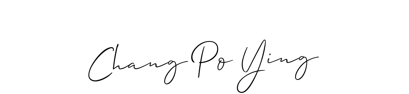 Create a beautiful signature design for name Chang Po Ying. With this signature (Allison_Script) fonts, you can make a handwritten signature for free. Chang Po Ying signature style 2 images and pictures png