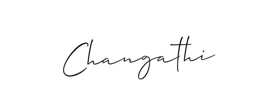 Create a beautiful signature design for name Changathi. With this signature (Allison_Script) fonts, you can make a handwritten signature for free. Changathi signature style 2 images and pictures png