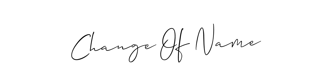 The best way (Allison_Script) to make a short signature is to pick only two or three words in your name. The name Change Of Name include a total of six letters. For converting this name. Change Of Name signature style 2 images and pictures png