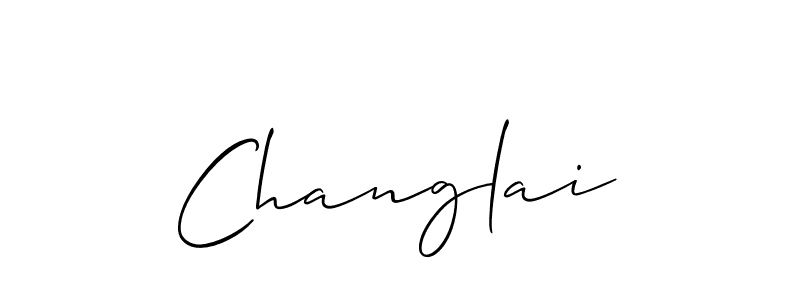 Make a beautiful signature design for name Changlai. With this signature (Allison_Script) style, you can create a handwritten signature for free. Changlai signature style 2 images and pictures png