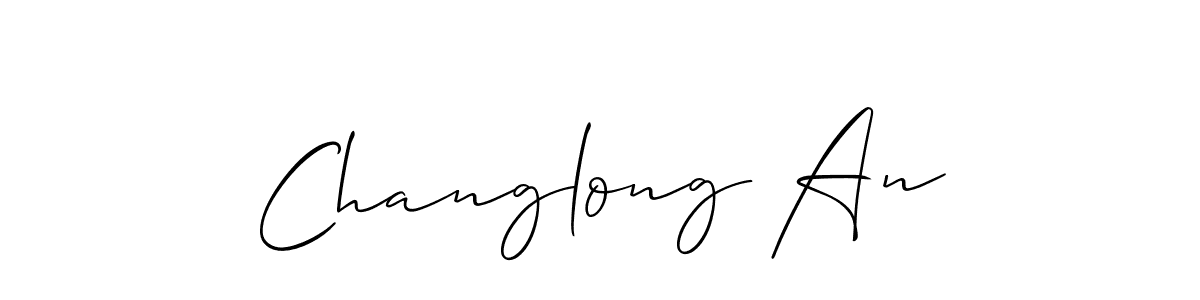 Create a beautiful signature design for name Changlong An. With this signature (Allison_Script) fonts, you can make a handwritten signature for free. Changlong An signature style 2 images and pictures png