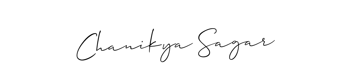 Design your own signature with our free online signature maker. With this signature software, you can create a handwritten (Allison_Script) signature for name Chanikya Sagar. Chanikya Sagar signature style 2 images and pictures png