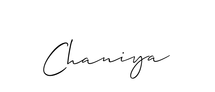 Also we have Chaniya name is the best signature style. Create professional handwritten signature collection using Allison_Script autograph style. Chaniya signature style 2 images and pictures png