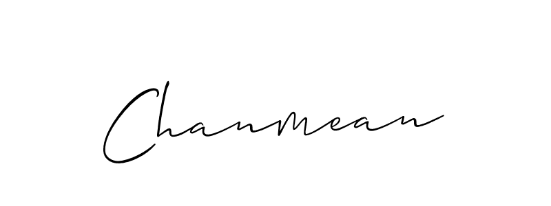 Best and Professional Signature Style for Chanmean. Allison_Script Best Signature Style Collection. Chanmean signature style 2 images and pictures png