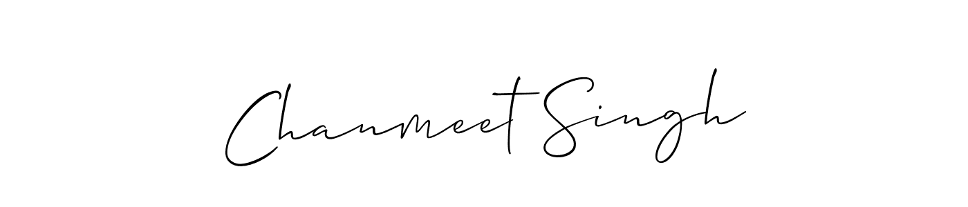 How to make Chanmeet Singh signature? Allison_Script is a professional autograph style. Create handwritten signature for Chanmeet Singh name. Chanmeet Singh signature style 2 images and pictures png