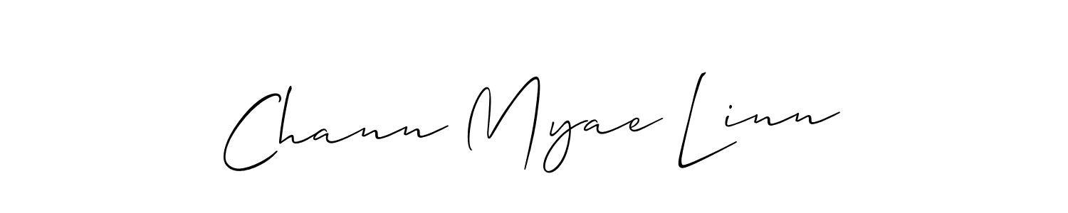 Allison_Script is a professional signature style that is perfect for those who want to add a touch of class to their signature. It is also a great choice for those who want to make their signature more unique. Get Chann Myae Linn name to fancy signature for free. Chann Myae Linn signature style 2 images and pictures png