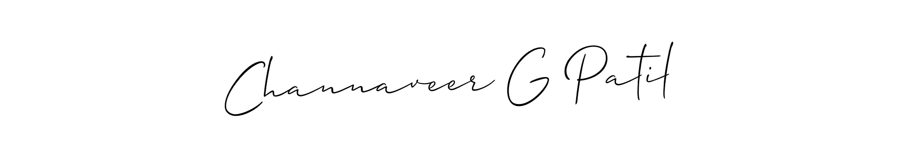 Use a signature maker to create a handwritten signature online. With this signature software, you can design (Allison_Script) your own signature for name Channaveer G Patil. Channaveer G Patil signature style 2 images and pictures png