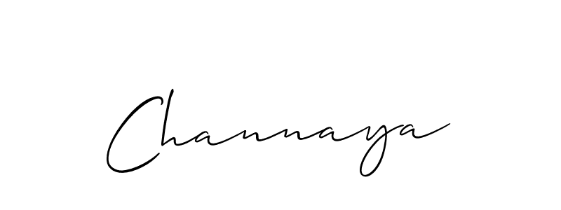 Create a beautiful signature design for name Channaya. With this signature (Allison_Script) fonts, you can make a handwritten signature for free. Channaya signature style 2 images and pictures png