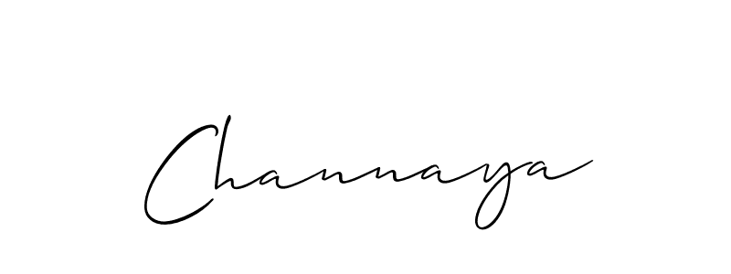 Create a beautiful signature design for name Channaya. With this signature (Allison_Script) fonts, you can make a handwritten signature for free. Channaya signature style 2 images and pictures png