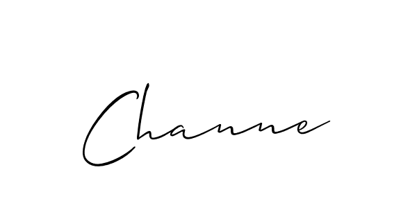 Use a signature maker to create a handwritten signature online. With this signature software, you can design (Allison_Script) your own signature for name Channe. Channe signature style 2 images and pictures png