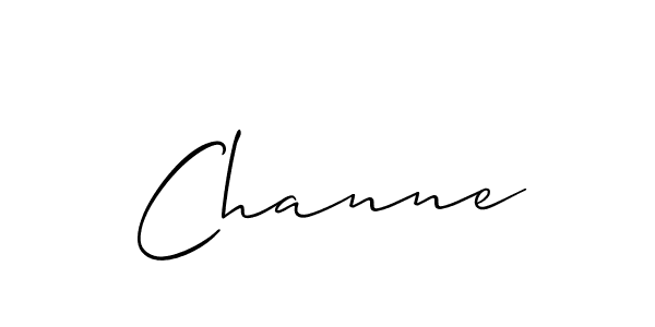 Use a signature maker to create a handwritten signature online. With this signature software, you can design (Allison_Script) your own signature for name Channe. Channe signature style 2 images and pictures png