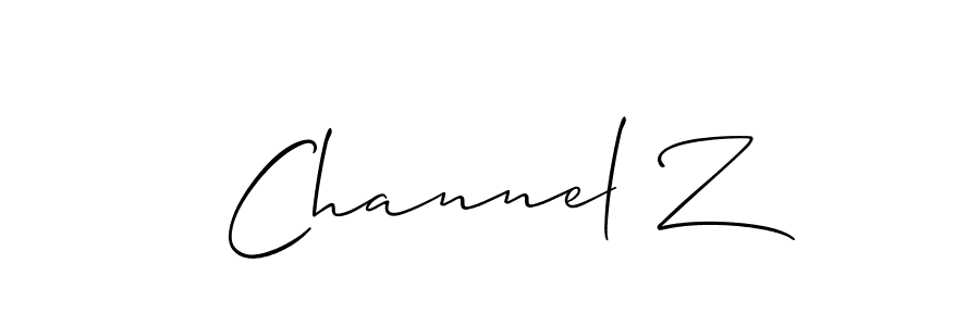 Also You can easily find your signature by using the search form. We will create Channel Z name handwritten signature images for you free of cost using Allison_Script sign style. Channel Z signature style 2 images and pictures png