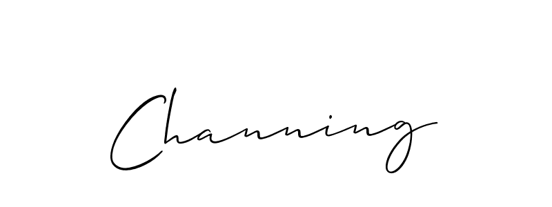 Make a beautiful signature design for name Channing. With this signature (Allison_Script) style, you can create a handwritten signature for free. Channing signature style 2 images and pictures png