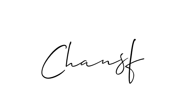 You should practise on your own different ways (Allison_Script) to write your name (Chansf) in signature. don't let someone else do it for you. Chansf signature style 2 images and pictures png