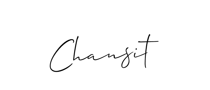 You should practise on your own different ways (Allison_Script) to write your name (Chansit) in signature. don't let someone else do it for you. Chansit signature style 2 images and pictures png