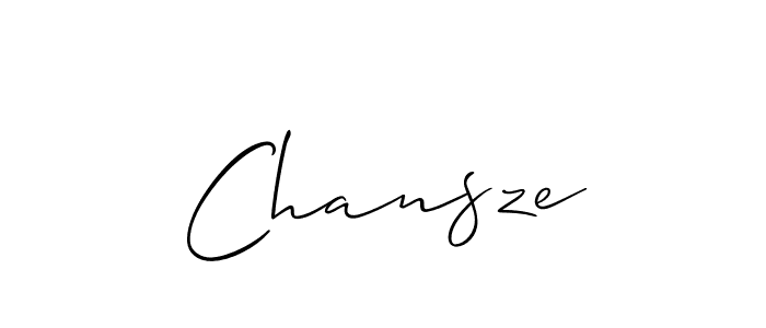The best way (Allison_Script) to make a short signature is to pick only two or three words in your name. The name Chansze include a total of six letters. For converting this name. Chansze signature style 2 images and pictures png