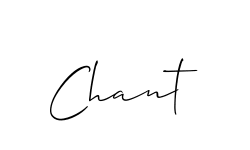 Create a beautiful signature design for name Chant. With this signature (Allison_Script) fonts, you can make a handwritten signature for free. Chant signature style 2 images and pictures png
