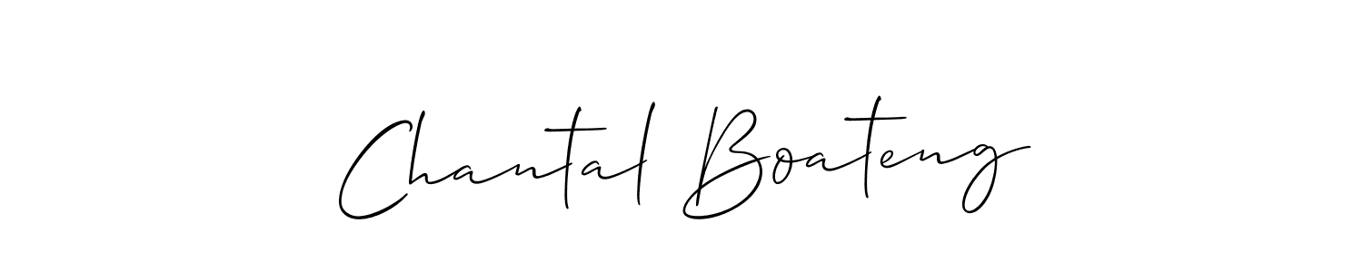 Create a beautiful signature design for name Chantal Boateng. With this signature (Allison_Script) fonts, you can make a handwritten signature for free. Chantal Boateng signature style 2 images and pictures png