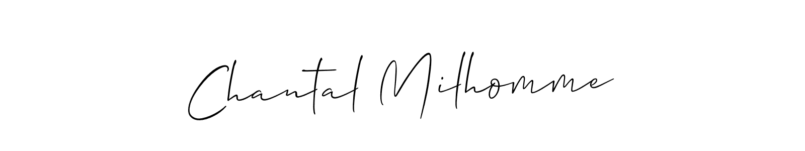 You should practise on your own different ways (Allison_Script) to write your name (Chantal Milhomme) in signature. don't let someone else do it for you. Chantal Milhomme signature style 2 images and pictures png