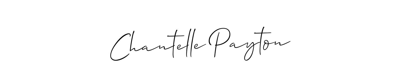 Create a beautiful signature design for name Chantelle Payton. With this signature (Allison_Script) fonts, you can make a handwritten signature for free. Chantelle Payton signature style 2 images and pictures png