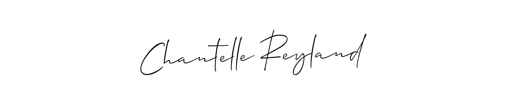 How to make Chantelle Reyland name signature. Use Allison_Script style for creating short signs online. This is the latest handwritten sign. Chantelle Reyland signature style 2 images and pictures png