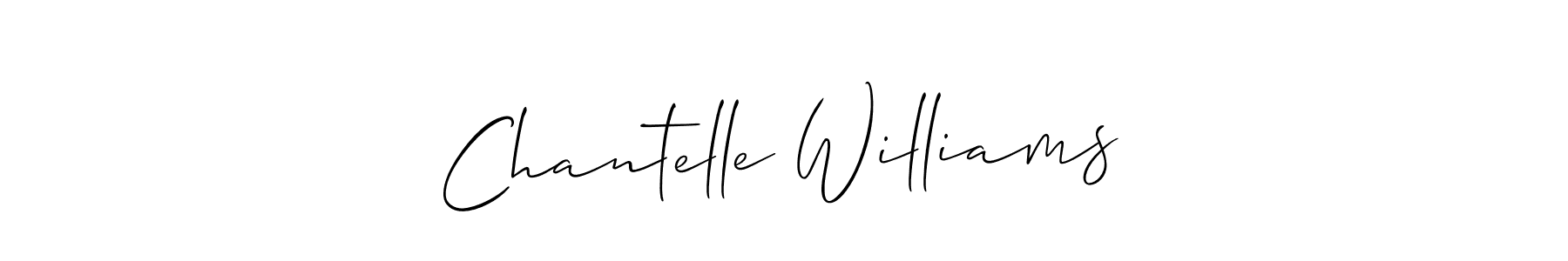 Create a beautiful signature design for name Chantelle Williams. With this signature (Allison_Script) fonts, you can make a handwritten signature for free. Chantelle Williams signature style 2 images and pictures png