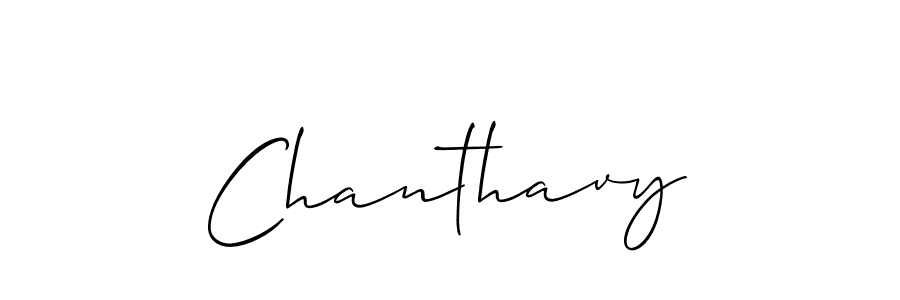Design your own signature with our free online signature maker. With this signature software, you can create a handwritten (Allison_Script) signature for name Chanthavy. Chanthavy signature style 2 images and pictures png