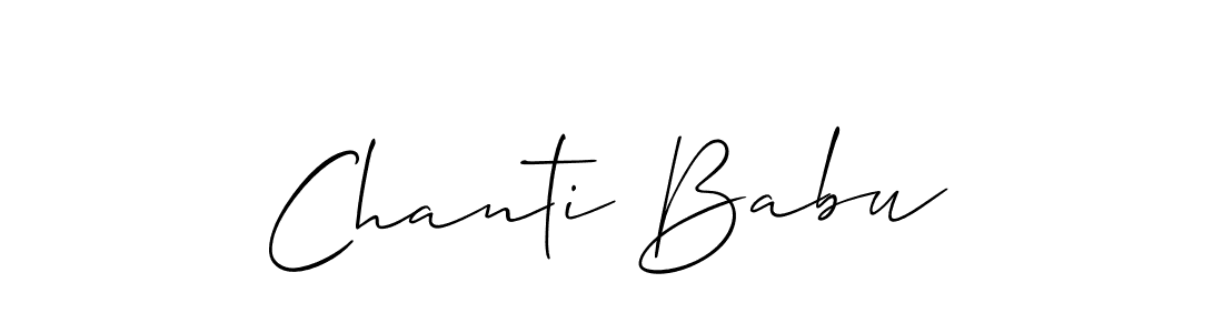 How to make Chanti Babu signature? Allison_Script is a professional autograph style. Create handwritten signature for Chanti Babu name. Chanti Babu signature style 2 images and pictures png