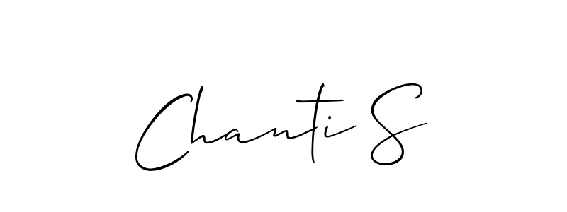 You can use this online signature creator to create a handwritten signature for the name Chanti S. This is the best online autograph maker. Chanti S signature style 2 images and pictures png