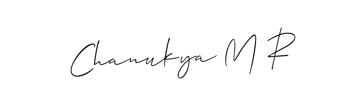 It looks lik you need a new signature style for name Chanukya M R. Design unique handwritten (Allison_Script) signature with our free signature maker in just a few clicks. Chanukya M R signature style 2 images and pictures png