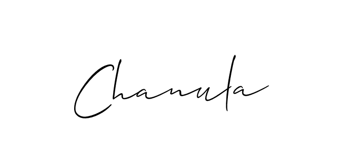 Chanula stylish signature style. Best Handwritten Sign (Allison_Script) for my name. Handwritten Signature Collection Ideas for my name Chanula. Chanula signature style 2 images and pictures png