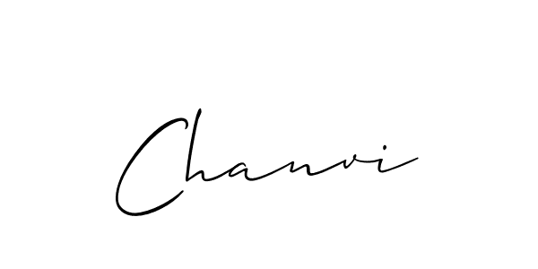 Use a signature maker to create a handwritten signature online. With this signature software, you can design (Allison_Script) your own signature for name Chanvi. Chanvi signature style 2 images and pictures png