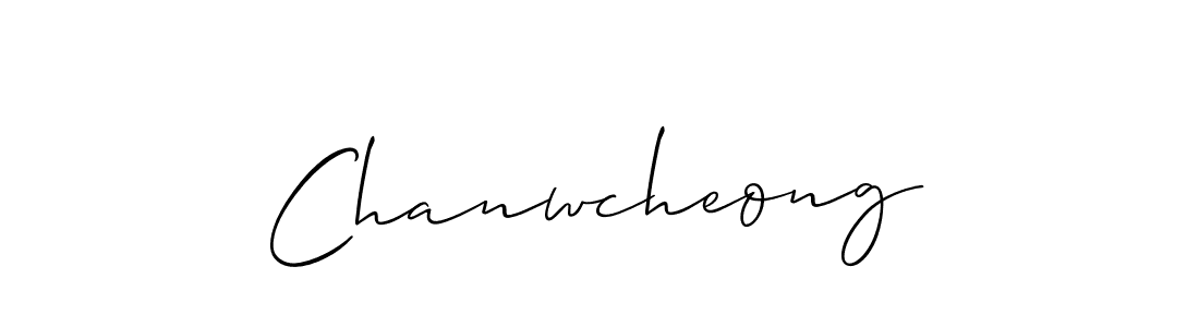 Chanwcheong stylish signature style. Best Handwritten Sign (Allison_Script) for my name. Handwritten Signature Collection Ideas for my name Chanwcheong. Chanwcheong signature style 2 images and pictures png