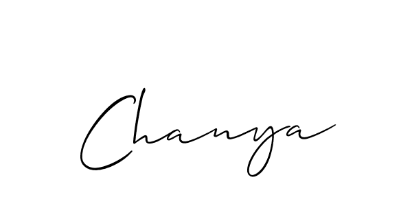 Allison_Script is a professional signature style that is perfect for those who want to add a touch of class to their signature. It is also a great choice for those who want to make their signature more unique. Get Chanya name to fancy signature for free. Chanya signature style 2 images and pictures png