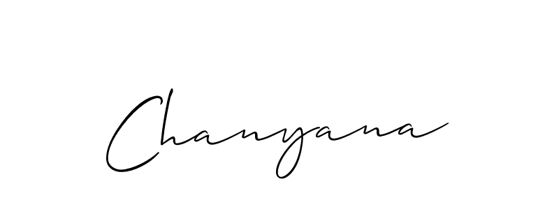 Allison_Script is a professional signature style that is perfect for those who want to add a touch of class to their signature. It is also a great choice for those who want to make their signature more unique. Get Chanyana name to fancy signature for free. Chanyana signature style 2 images and pictures png